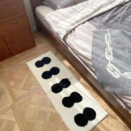Tapijten beddeken pluche harig tapijt voor kinderen slaapkamerkamer decor zacht vloerkleed met kalebas patroon niet-slip donzige tiener