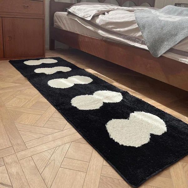 Alfombras Maneta de cabecera alfombra peluda para niños decoración de la habitación de la habitación