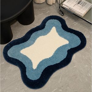 Tapijten Nachtkastje Tapijt Pluizige Gradiënt Badmat Zacht Effen Badkamer Tapijt Functie Entree Vloermat Anti Slip Pad Esthetische Home Decor 230617