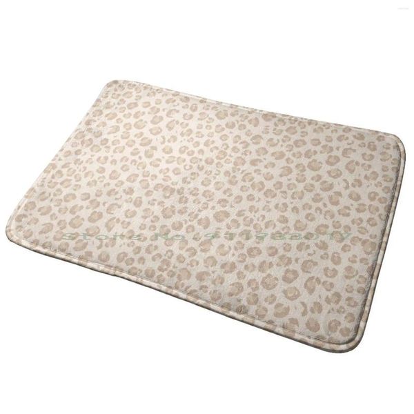 Carpets Beige Animal Imprimé Home Decor par Erin Kendal Entrance Porte de porte Baignoire Rapis léopard Light Subtile