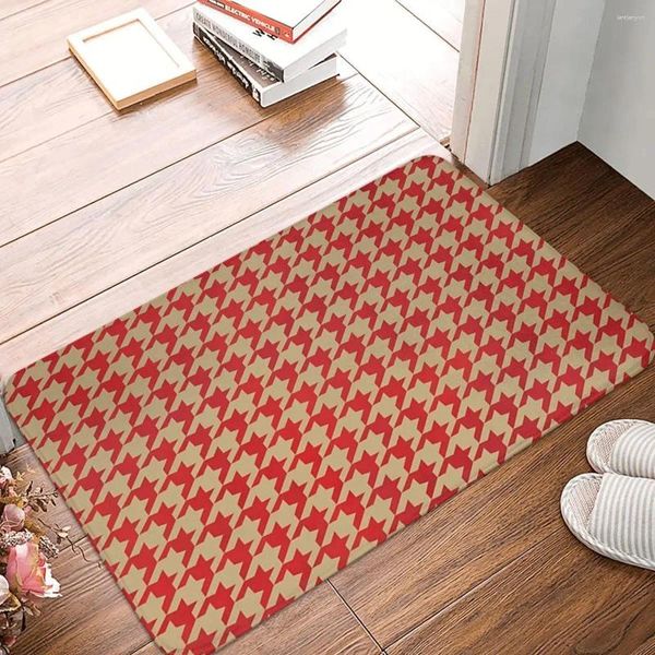 Carpets beige Red Geométric Modèle Shemagh Keffiyeh Tapis paillass