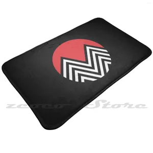 Carpets Black Lodge tapis tapis non glissant en eau absorbant le tapis de porte jumeaux David Lynch TV Geométrique Red Abstract Cooper