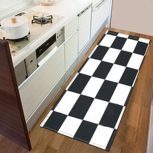 Tapijten zwart wit geometrisch patroon keukenmat bad tapijt vloeren matten huis ingang deurmatige vloerkleden durableCarpets