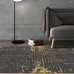 Tapijten zwart wit goud geometrische lijn tapijt modern abstract luxe centrum tapijt woonkamer slaapkamer corridor trendy mat home decor