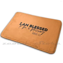 Les tapis bénis pour être une bénédiction de l'eau de tapis absorbent le tapis de porte sans glissement riche et satisfaisant la vie chrétienne chrétienne chrétienne Bible