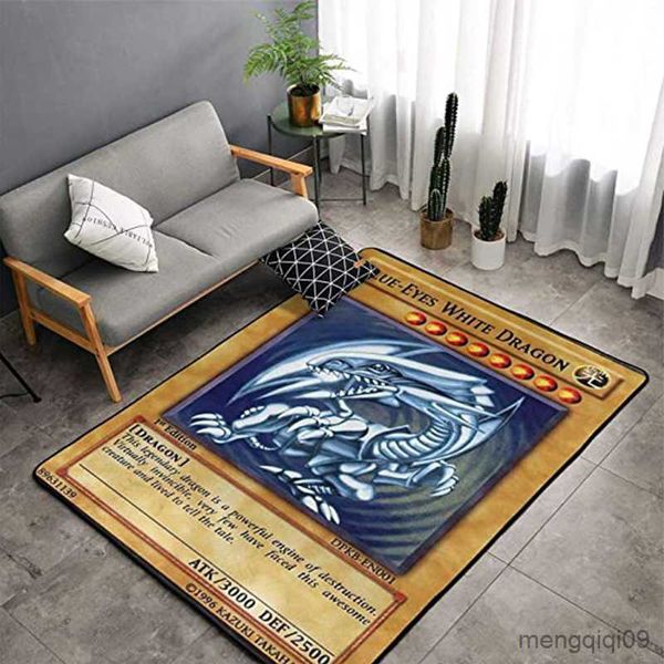 Tapis Blue Eye White Dragon Tapis pour Salon Anti-dérapant Chambre Chevet Canapé Table Tapis Doux Grand Tapis De Sol Décoration De La Maison R230725