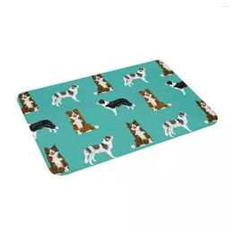 Carpets Border Collie Dog 24 "x 16" Mat de bain en mousse à mémoire absorbante sans glissement pour décoration / cuisine / entrée / intérieur / extérieur / salon