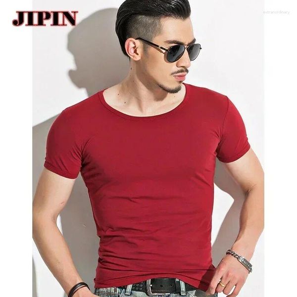 Carpets Brand Tops Men T-shirt V Neck et O manches courtes T-shirt de fitness de la mode masculine pour les vêtements masculins TX091