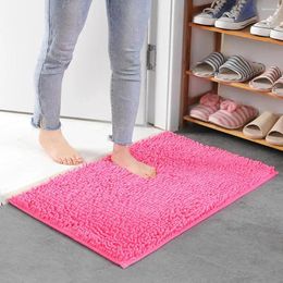 Tapis de couleur vive utile à séchage rapide, tapis de porte de salle de bain, tapis d'entrée respectueux de la peau, accessoires extra doux