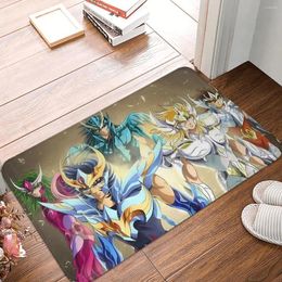 Tapis bronze saint seiya chevaliers du zodiaque anime non glissant paillasson tapis de gamme de salon de salle de bain.