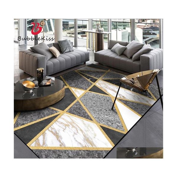 Alfombras burbujas besos de estilo europeo patrón de línea de oro de mármol para sala de estar mesa de café alfombra decoración del hogar el dormitorio test gana dhvqf