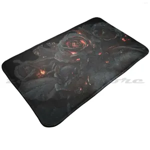 Tapis Burning Roses Tapis de porte antidérapant Tapis d'absorption d'eau douce Le Spectre 102