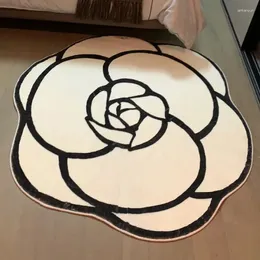 Carpets Camellias Flower tapis en peluche tapis moelleux des tapis moelleux des tapis de porte antidérapants Absorbant Fashion Simple Home Living Room Decor