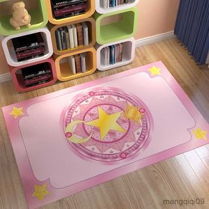 Alfombras tarjetas tarjeta mágica matriz mágica alfombra sofá Rectangular dormitorio sala de estar mesita de noche alfombra de Anime decoración de habitación R230725