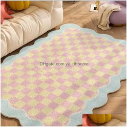 Tapis tapis pour salon plaid grand espace enfant chambre à coucher du tapis moelleux décoration de décoration p.