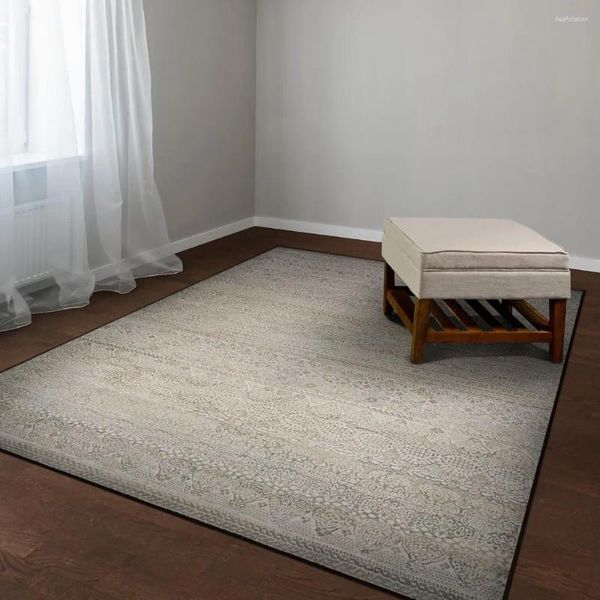 Tapis tapis décor de salon ivoire-gris clair décorations pour la maison tapis pour chambres tapis Textile jardin