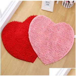 Tapis Tapis Salle de bain antidérapante pour chambre à coucher Tapis de coeur Tapis de sol Tapis de bain Tapis de vie Salon Drop Livraison Maison Jardin T Dhikl