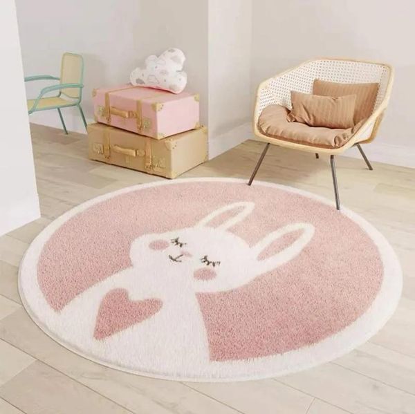 Tapis Tapis Chambre D'enfant Tapis Rond Étude Tapis De Sol Dessin Animé Vestiaire Chambre Décoration Tapis Salle De Bains