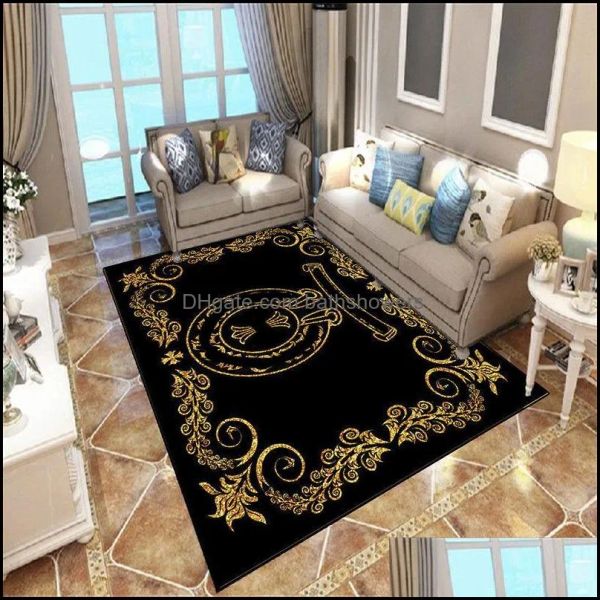 Carpets Carpets Letters Style 3D Tapis imprimé Salon Sofa Table basse Lumière Luxury Couverture maison Chambre de lit FL MAT DROP DIVRIRATION G