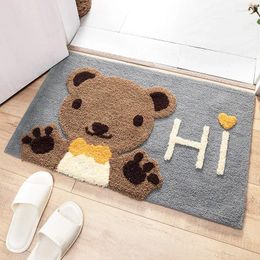 Tapijten cartoon 3d hi beren kikker vorm dikker glooid deurmat badkamer toilet absorberend niet-slip tpr vloer tapijt