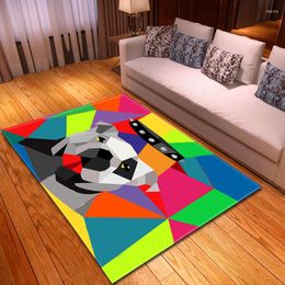 Tapis dessin animé Animal chien imprimé pour salon chambre petits tapis enfants décoration tapis doux flanelle tapis de chevet tapis