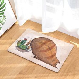 Tapijten cartoon dieringang vloer deurmatbeer vogel print anti slip badkamer tapijt absorberend keuken tapijt huisdecor indoor mat