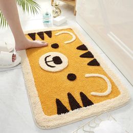 Carpets Cartoon Animal Tiger afflux de tapis de la maison Planchers de salle de bain sans glissement.