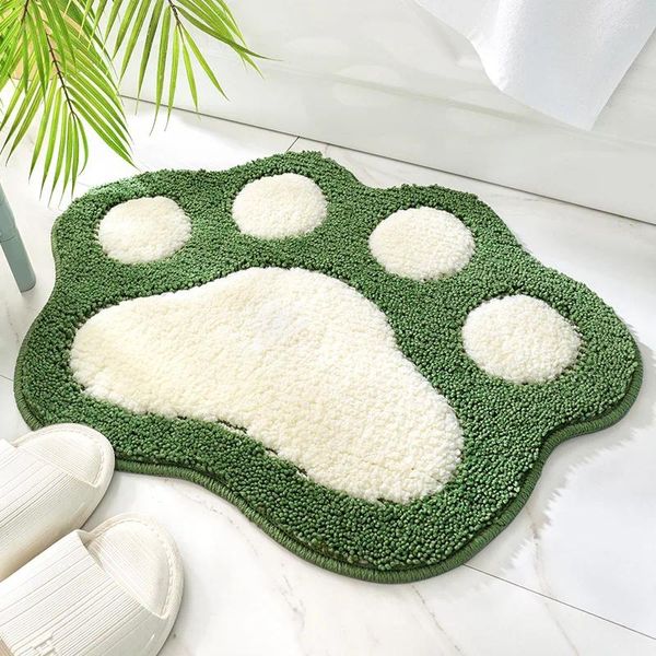 Carpets Cartoon Bath Mat Flocks Anti-Slip Portage Planchez en peluche Soft Bedside Foot Pad Kid Play Absorbants Kitchen Tapis