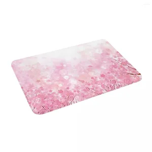 Carpets Cartoon Cherry Blossom Trees non glisser Memoron absorbant Mat de bain Mat de bain pour décoration / cuisine / entrée / intérieur / extérieur / salon