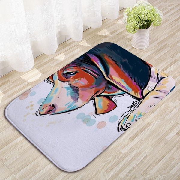 Tapis dessin animé chien coloré pour chambre à coucher tapis chambre décor à la maison antidérapant mignon tapis de sol salon