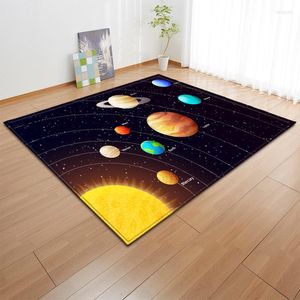 Carpets Cartoon Cosmos Star Carpet Aesthetics Series Baby Rugs Living Room Large Home Decoration Mat pour enfants Chammes