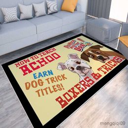 Tapijten Cartoon hond patroon gedrukt 3D effect vloermat wasruimte vloermat tapijten voor slaapkamer moderne home dekoration tapijten tapijten R230720