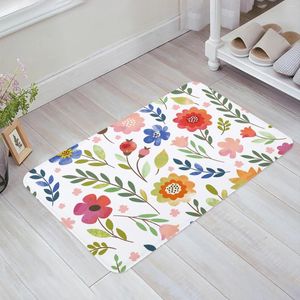 Carpets Cartoon Fleur couleur floral cuisine Mat de sol de salon décor de salon