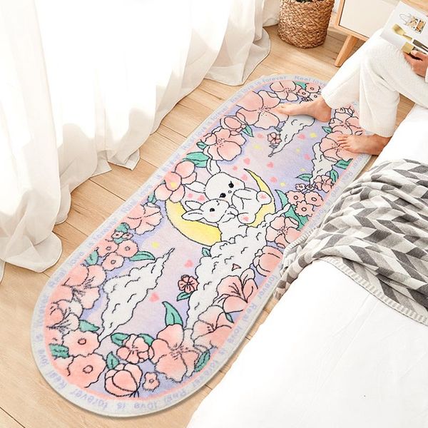 Tapis dessin animé moelleux chambre tapis Kawaii salon tapis de sol enfant bébé tapis de jeu tapis antidérapant tapis décor à la maison Tapi