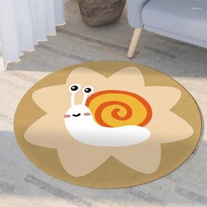 Carpets Cartoon Snail Snail Fund Carpet Square Anti-Skid Area Plancher Mat 3D Tapis sans glissement Salle Dining Living Softroom 01
