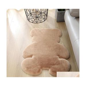 Tapijten cartoon bontbeer tapijt baby kinderkamer tapijt vloer mat sofa faux pluizig voor woonkamer slaapkamer tapijten parlor mat1 drop deli dhqwd