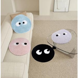 Carpets Style de dessin animé mignon rond petit tapis de sol