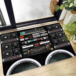 Tapijten Cassette Muziek Tape Entreedeur Mat Home Decor Keuken Hal Balkon Tapijten Slaapkamer Vloermat Badkamer Antislipmat Alfombra