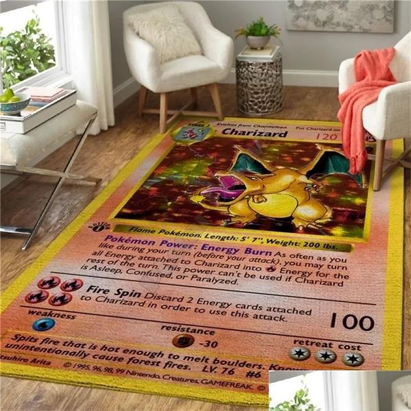 Alfombras Introducción de personajes Área Alfombra 3D Impreso antideslizante Estera Comedor Sala de estar Dormitorio suave Alfombra 09 220504 Drop Delive Dh75E