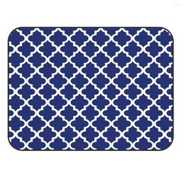 Tapijten Charmhome zacht tapijt Anti-slip Rug Classic Blue Geometric For Living Room Slaapkamer Mat Home Decoratie Accessoires