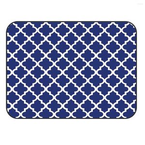 Tapijten Charmhome zacht tapijt Anti-slip Rug Classic Blue Geometric For Living Room Slaapkamer Mat Home Decoratie Accessoires