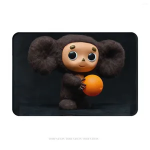 Tapis Cheburashka Soviétique Russe Dessin Animé Anti-dérapant Paillasson Tapis De Bain Orange Tapis De Couloir Tapis De Bienvenue Décoratif À La Maison