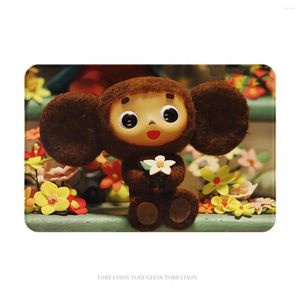 Tapis Cheburashka Soviétique Russe Dessin Animé Antidérapant Paillasson Amour Fleur Bain Cuisine Tapis Extérieur Tapis Intérieur Motif Décor