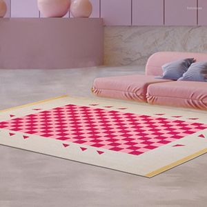 Alfombras de tablero de ajedrez para dormitorio, diseño clásico, lujo, moda moderna, sala de estar nórdica, alfombra grande, decoración para el hogar, tapete para mesa de café