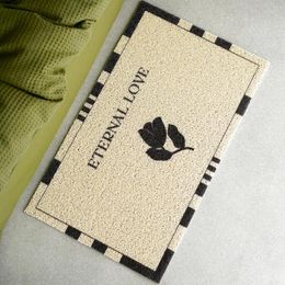 Carpets Chic Halway Mat PVC Cuttable Welcome Entrance Tapis Tapis Anti Dust Floor Padle Floral DOORNAL NORDIC Aesthetic Home Decor