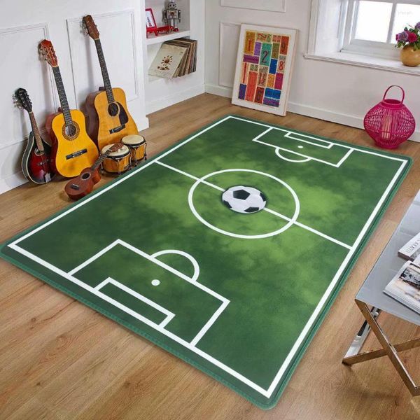 Alfombras Fútbol para niños Juego de gran tamaño Juego Mat Boy Dormitorio Alfombra Decoración Alfombra por sala de estar