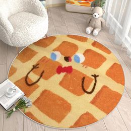 Carpets Child's Room Decoration Tapes Round Cartoon Imitation Cashmere Large Area Chambre de chambre Chauffeur de vie Tapis de vie Tapas