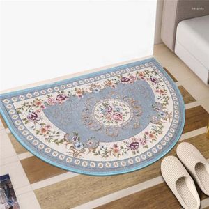 Tapis chinois traditionnel fleur demi-lune tapis antidérapant tapis de sol chambre tapis de cheminée