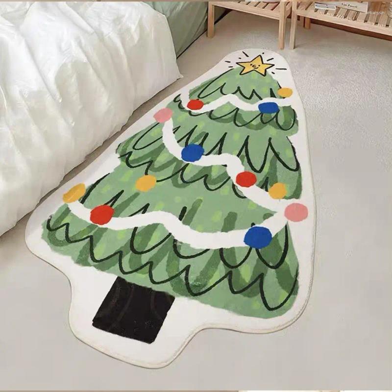 Tappeti decorazioni natalizia della camera da letto tappeti bagno novità calza albero forma materassino assorbente pavimento zerbino