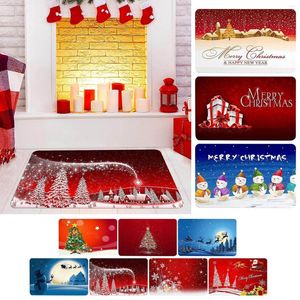Carpets Christmas Dormat Cover Welcome Home Front Door Dorations Fêtes de fête de fête Decoration Carton # T2P